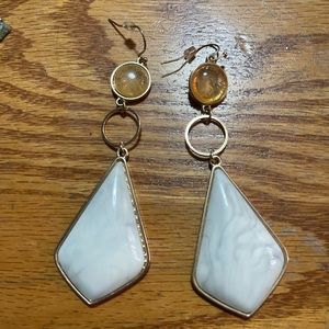 White earrings